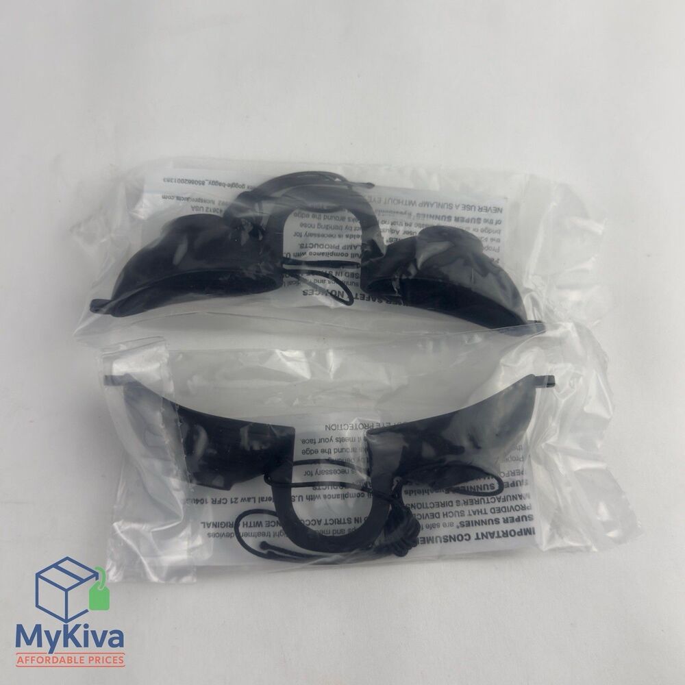 Protective Eyewear Super Sunnies EVO Flexible Black Work Safety Goggles 2 Pack